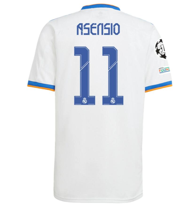 2021/22 Real Madrid Home Kit Soccer Jersey with MARCO ASENSIO 11 printing